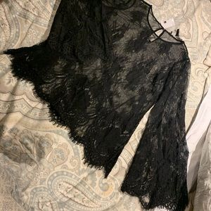 Black Lace Top from White House Black Market